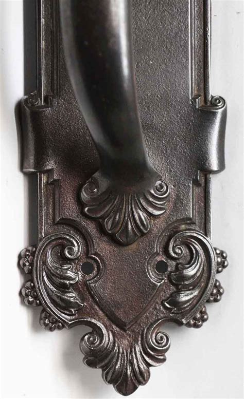 Antique French Black Cast Iron Door Pull Handle Olde Good Things
