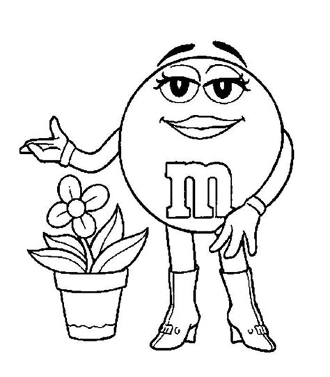 Mandm Character Coloring Pages Coloring Home