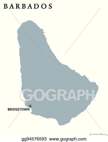 Vector Art Barbados Political Map Eps Clipart Gg Gograph
