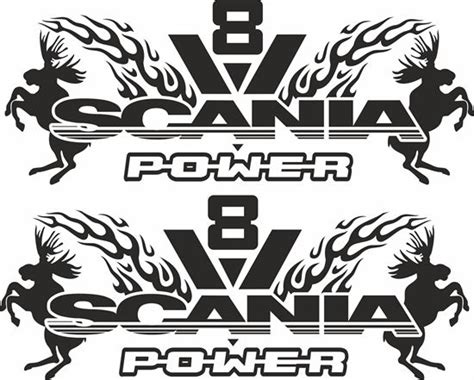 Zen Graphics Scania V8 Power Panel Decals Stickers