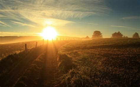 Fondos De Pantalla Luz De Sol Paisaje Puesta De Sol Colina