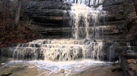 Dripping Springs Waterfall Creve Coeur Lake Park Youtube