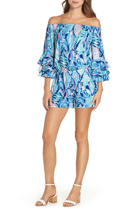 Lilly Pulitzer Lilly Pulitzer Calla Romper In Blue Lyst