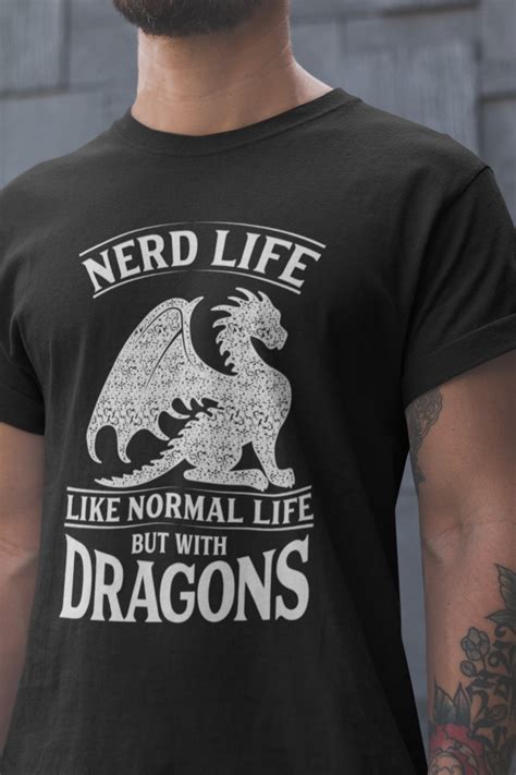 Nerd Life Dragons Tshirt Dnd Dragon Dnd Tshirt Dragon Tee Etsy Dnd