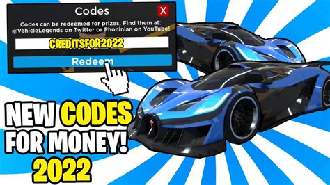 New All Working Codes For Vehicle Legends 2022 Roblox Vehicle