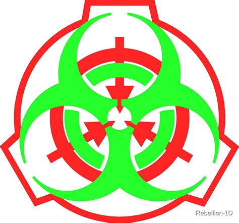 Scp Biohazard Symbol Stickers By Rebellion 10 Redbubble
