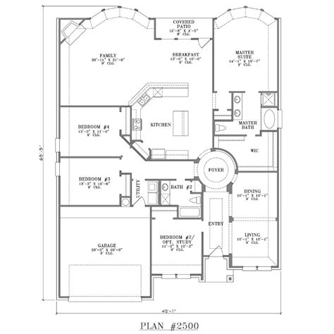 A four bedroom apartment or house can provide ample space for the average family. Custom 1 story plan - Plan #2500