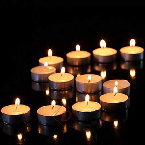 Pack Of 50 Tealight Candles White Color 50 Pieces Romantic Tealight