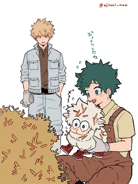 Deku And Bakugo With Sheep Deku Boku No Hero Academia Fan Art