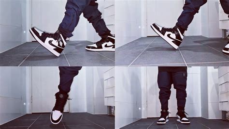 Air Jordan 1 Mid Se Carbon Fibre Black And White On Feet Youtube