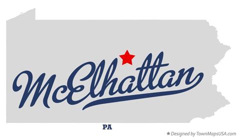 Map Of Mcelhattan Pa Pennsylvania