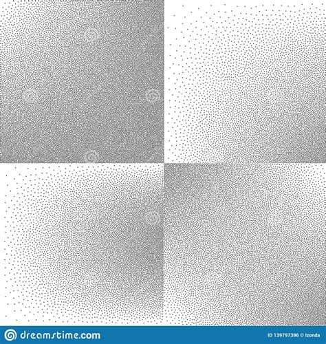 Vector Illustration Of Grainy Black And White Sand Textures Patterns