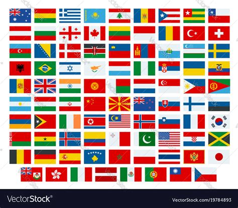 Flags Of The World Flags Of The Royalty Free Vector Image