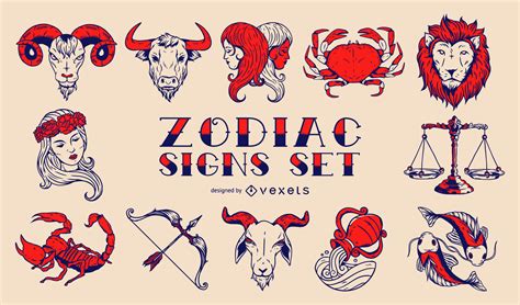 The 5 zodiac signs you should never mess with when they're mad. Vintage Zodiac Signs Set - Vector Download