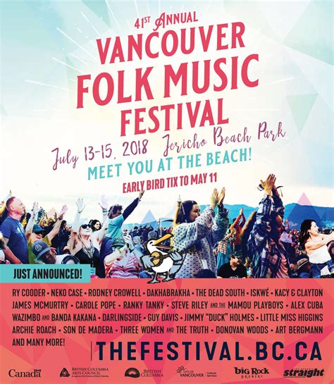 Vancouver Folk Music Festival 2018 Line Up Announced