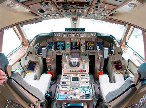 Flight Deck Of Boeing 747 8 One Of The Biggest Airplanes In Existence