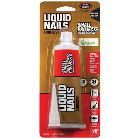 Liquid Nails 4 Oz White Latex Glue For Small Projects And Repairs Ln