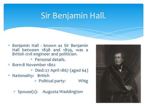 презентация к уроку английского языка Big Ben Sir Benjamin Hall And