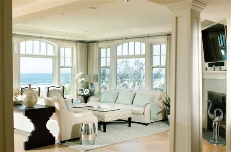 New Hampshire Home Designer Linda Holman Beach Style Living Room