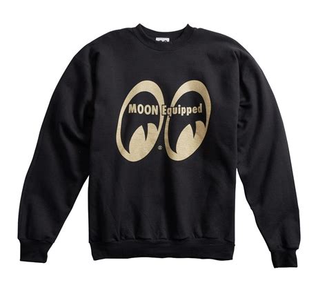 Mooneyes Moon Equipped Logo Sweatshirt Black Mqs002bk Mqs002bk5 Xx Large