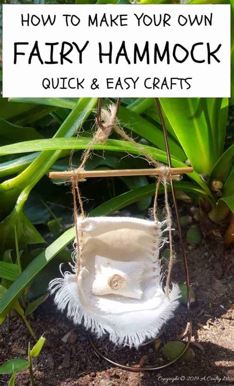 Check spelling or type a new query. Make Your Own Fairy Hammock - Easy DIY | Fairy garden diy ...