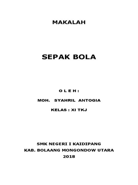 Makalah Sepak Bola1 Pdf