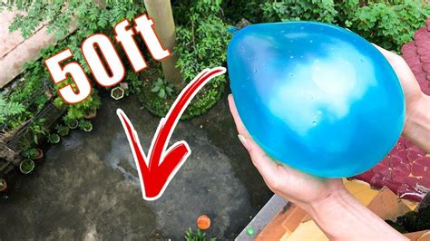Dropping Water Balloon Off The Roof Fun Experiment And Slow Motion