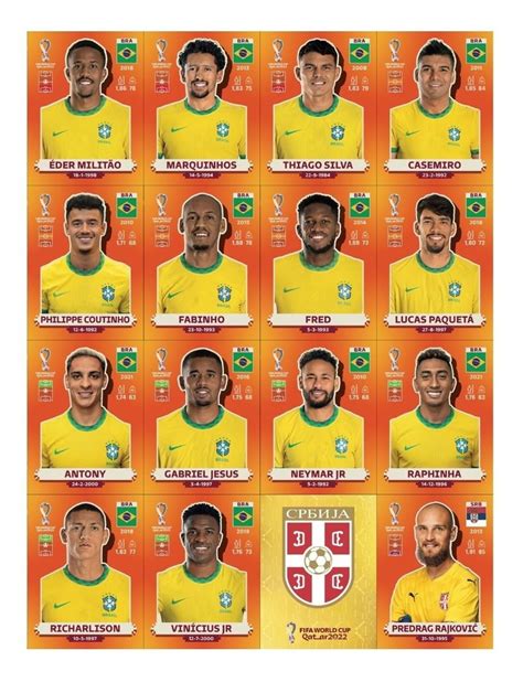 Arquivo Pdf Todas Figurinhas Copa Mundo 2022 Fundo Laranja Ilustrei