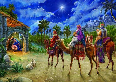 Banco De ImÁgenes Día De Reyes Magi Christmas Art Painting