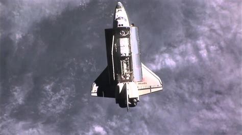 Iss View Of Space Shuttle Over Clouds 720p Youtube