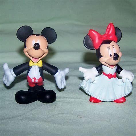 Disney Mickey And Minnie Mouse Toy Pvc Figurines 3 Cake Topper Mcdonalds