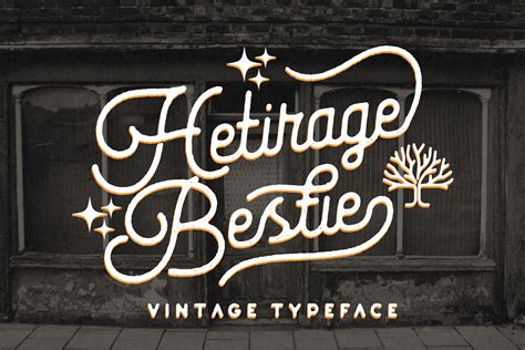 Heritage Bestie Vintage Script Font Font Slots