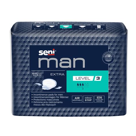Seni Man Extra Level 3 Incontinence Pads For Men Seni