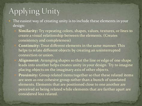 Principles of Design: Proximity and Unity