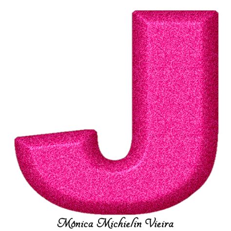 monica michielin alfabetos alfabeto glitter rosa png