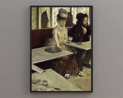 In A Cafe The Absinthe Drinker By Edgar Degas Degas Print Etsy Uk
