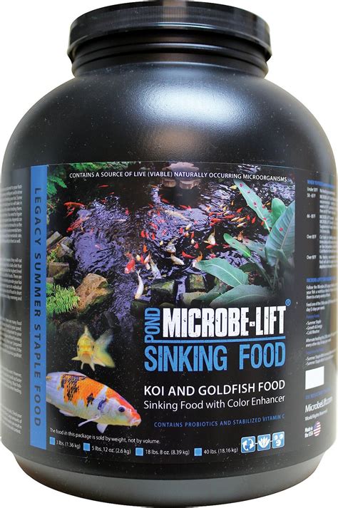 Microbe Lift Pond Sinking Pellets Koi And Goldfish Food 575 Lb Jar