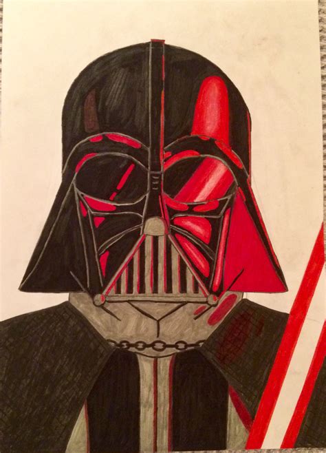 I use a pencil to lay in the proportions and then i. Realistic Darth Vader Helmet Drawing | helmet