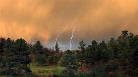 Hintergrundbilder Landschaft Wald Natur Himmel Wolken Blitz