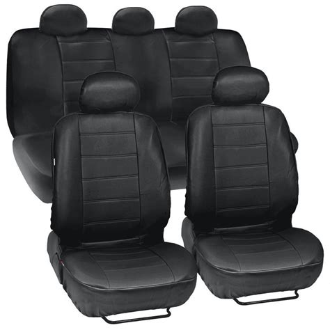 Prosyn Black Leather Auto Seat Covers For Kia Optima Full Set Car Cover