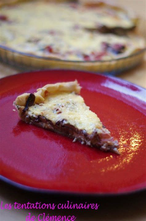 Tarte au champignons persillés et jambon cru