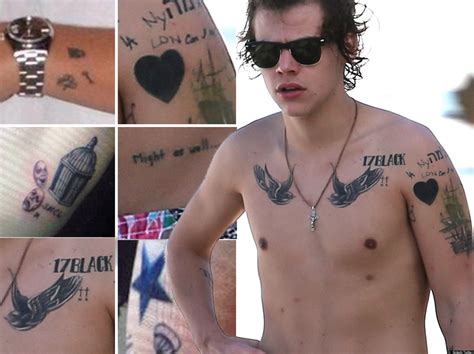 Harry Styles Tattoos Mapping One Direction Stars Body Art Huffpost Uk
