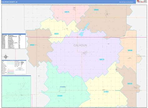 Calhoun County Sc Wall Map Color Cast Style By Marketmaps
