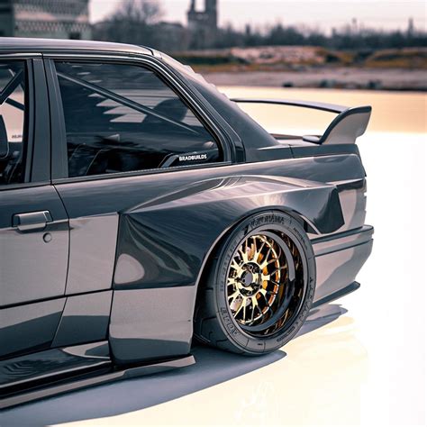 E30 Bmw M3 Black Bruiser Rendering Has The Necessary Widebody Muscle