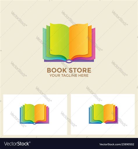 Logo Book Shop Template Learning Education Book Vector Image