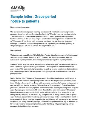 An insurance termination letter is used to terminate a policy by insurance company or customer. sample letter to patient for deductible - Edit, Fill, Print & Download Online Templates in Word ...