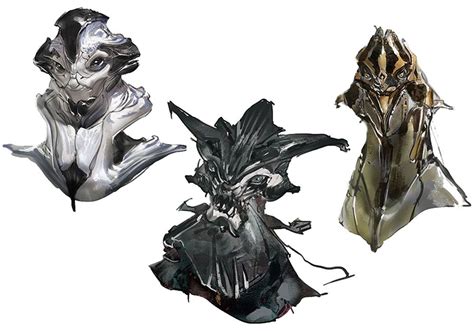 Alien Head Concepts From Mass Effect Andromeda Creature Concept Art