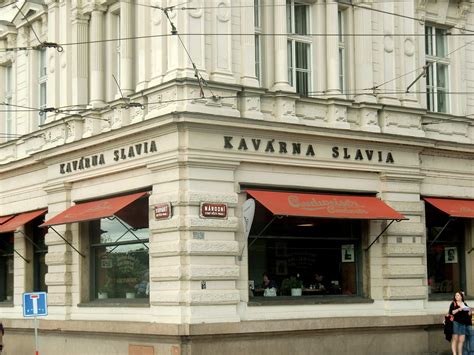 Sk slavia prague en @slavia_eng. Cafe Slavia, Prague, Czech Republic Image