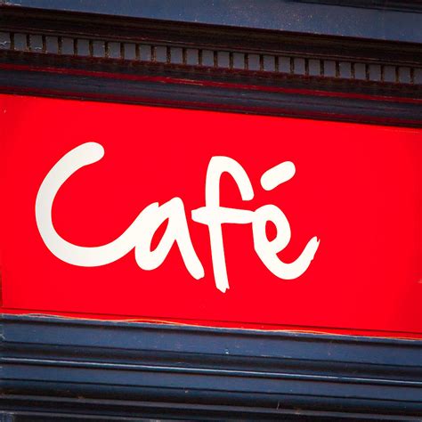 Cafe Sign Photograph By Tom Gowanlock