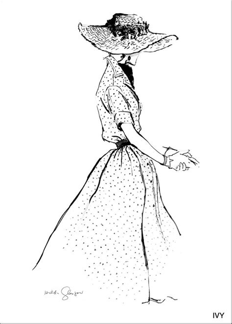 1940s Hilda Glasgow Vintage Fashion Illustrations Circa 1940 1970